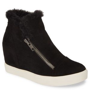 Coconuts By MATISSE Faux Fur Wedge Sneaker 7.5/8